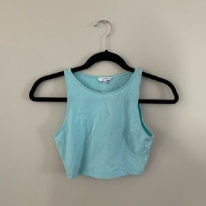 Aritzia Talula Turquoise Cropped Tank